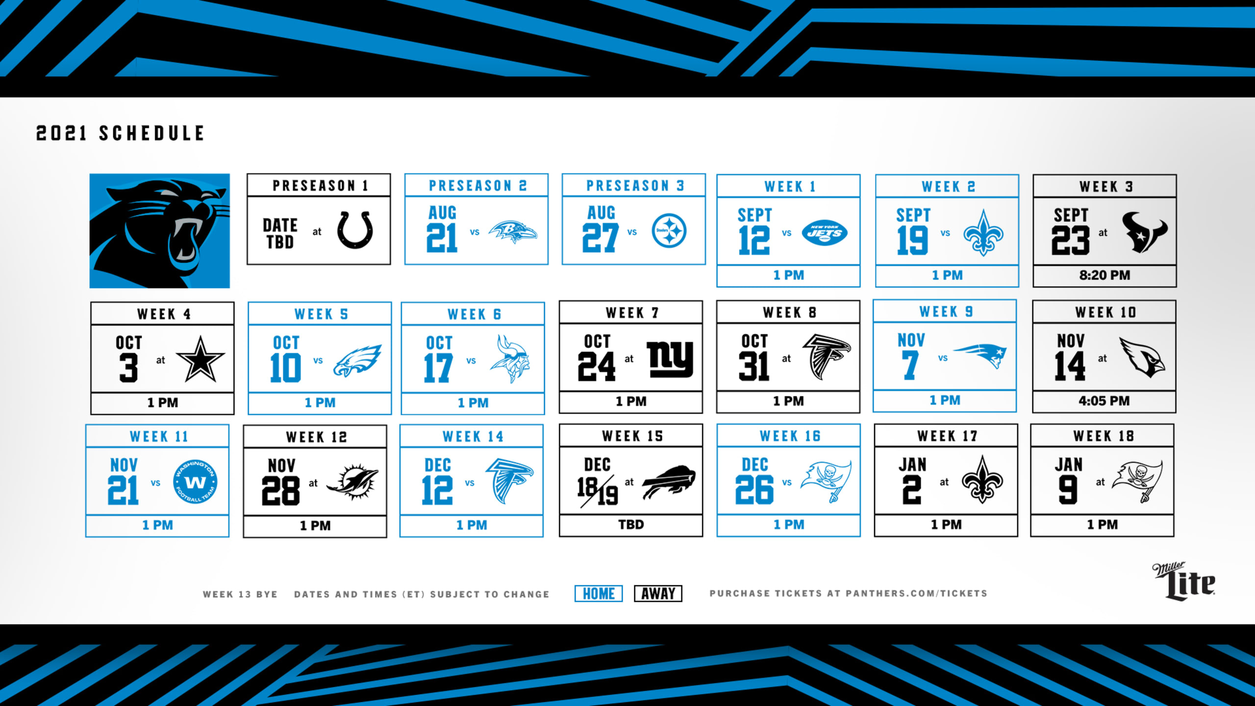 Panthers Schedule